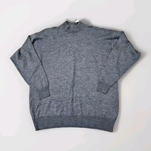 VC Via Como Italy Men's Large Wool Blend Gray Crewneck Sweater